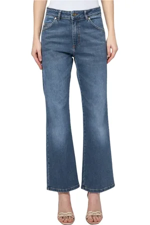 iBlues Jeans, Dame, Blå, S, Bomuld, Blå Bootcut Jeans