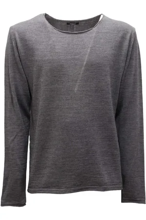 OFFICINA 36 Strik, Herre, Grå, XL, Uld, Ulmerlan Uld Sweater
