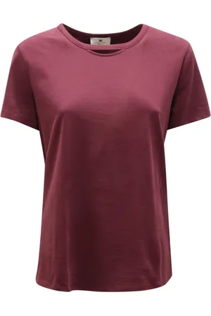 Elisabetta Franchi Top, Dame, Rød, S, Rød Sort Strik Top
