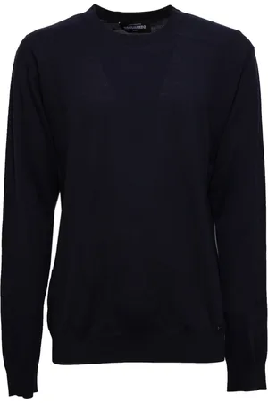 Dsquared2 Strik, Herre, Blå, 2XL, Uld, Rundhals uldsweater