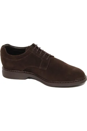 Hogan Sko, Herre, Brun, 44 EU, Suede, Suede Derby sko med hukommelsesskum