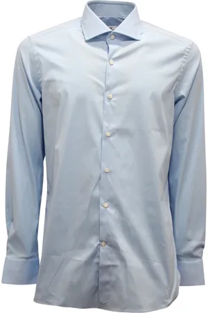 SONRISA Skjorte, Herre, Blå, XL, Italiensk skjorte model 19 C2019