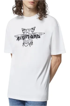 John Richmond Top, Herre, Hvid, L, Bomuld, Casual Logo Print T-Shirt