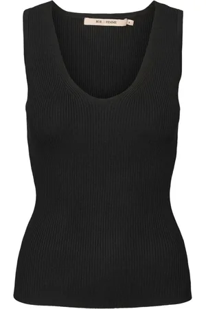 RUE de FEMME Top, Dame, Sort, S, Blød Galatea Striktop Sort