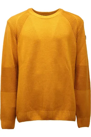 Peuterey Strik, Herre, Gul, XL, Uld, Sennep Uld Sweater Castillo Stil