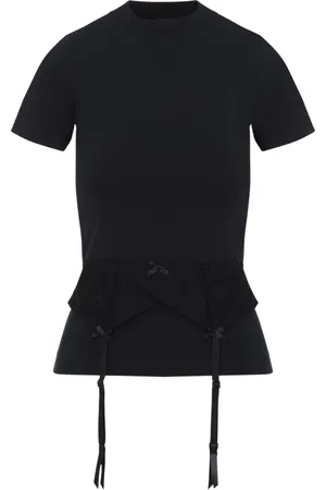 Balenciaga Top, Dame, Sort, XS, Uld, Sort T-shirt til kvinder Stilfuld afslappet