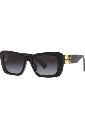 Miu Miu Tilbehør, Dame, Sort, 53 MM, Uld, Sort/Grå Solbriller SMU 07Ys