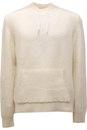 OFFICINA 36 Strik, Herre, Hvid, XL, Uld, Uldtrøje med lomme, Model Tlm114