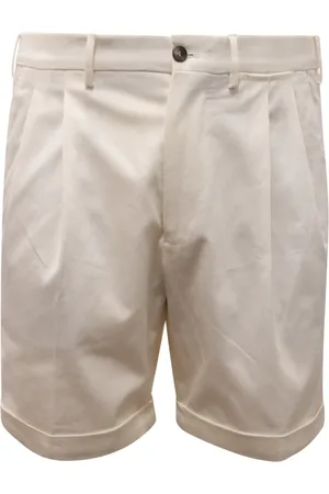 Biagio Santaniello Shorts, Herre, Hvid, S, Bermuda Baia Shorts Made in Italy