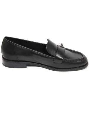 Michael Kors Sko, Dame, Sort, 38 EU, Læder, Sort læder loafers Padma stil