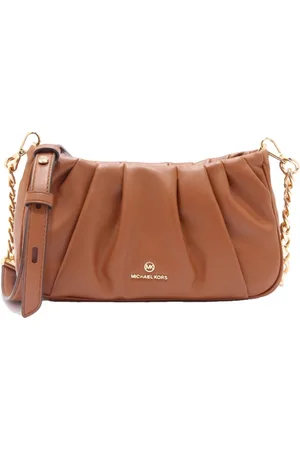 Michael Kors Taske, Dame, Brun, ONE SIZE, Uld, Hannah clutch taske med aftagelig rem