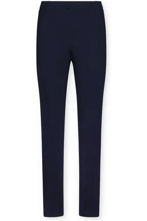Elena Miro Bukser, Dame, Blå, L, Slim Hose in Maille Milano