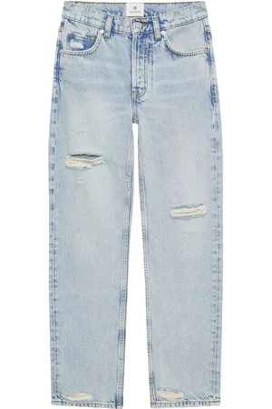 ANINE BING Jeans, Dame, Blå, W25, Bleached Ripped Jeans
