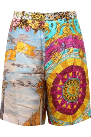 Moschino Shorts, Herre, Flerfarvet, L, Silke Couture Shorts Lavet i Italien