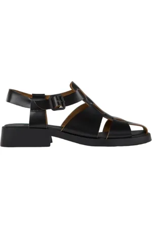 Camper Sko, Dame, Sort, 39 EU, Læder, Dana Sort Læder Sandaler
