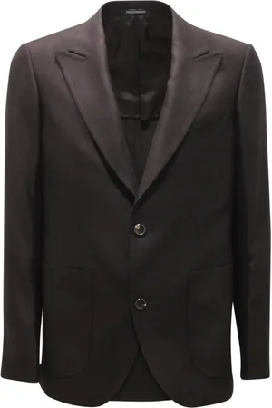 Emporio Armani Jakke, Herre, Sort, M, Savile Line Jakke Made in Italy