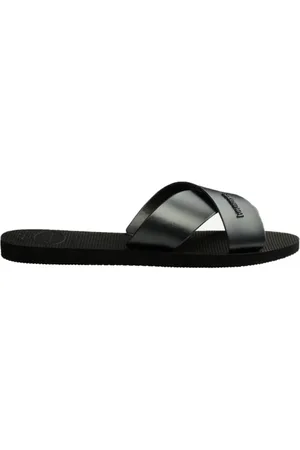Havaianas Sko, Dame, Sort, 41 EU, Aqua Metallic Sliders