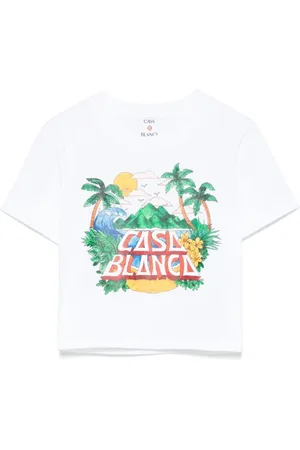 Casablanca Top, Dame, Hvid, XS, Uld, Stilfuld dame T-shirt med logoprint