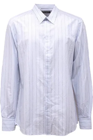 Dolce & Gabbana Skjorte, Herre, Blå, 2XL, Bomuld, Italiensk Bomuldsskjorte G5Ex3T Fb5M7