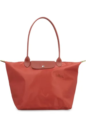 Longchamp Taske, Dame, Rød, ONE SIZE, Uld, Grøn læder skuldertaske
