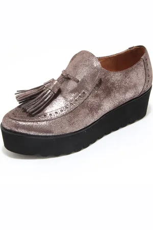 PALOMITAS BY PALOMA BARCELÓ Sko, Dame, Brun, 39 EU, Vintage Glitter Kilehæle Sko
