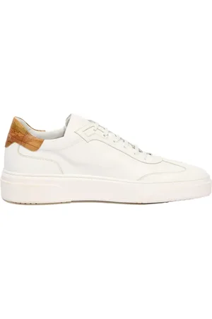 ALVIERO MARTINI 1A CLASSE Sko, Herre, Hvid, 45 EU, Vintage Effekt Sneakers Made in Italy