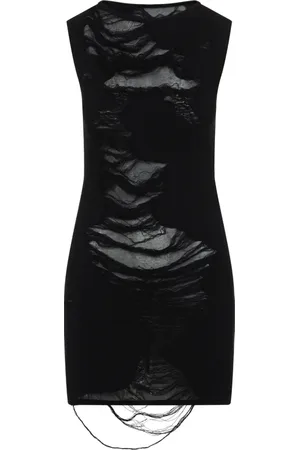 Maison Margiela Kjole, Dame, Sort, M, Bomuld, Sort Kjole til Kvinder Elegant Stil