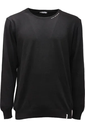 OFFICINA 36 Strik, Herre, Sort, 2XL, Uld, Uldmix Sweater med Cashmere
