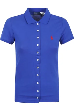 Ralph Lauren Top, Dame, Blå, S, Uld, Blå Ss25 T-shirt Stilfuld pasform