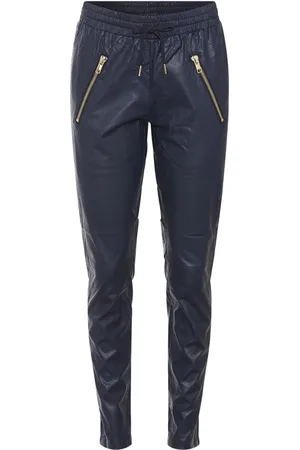 RUE de FEMME Bukser, Dame, Blå, 2XL, Uld, Skin Fatale Guld Bukser Marineblå