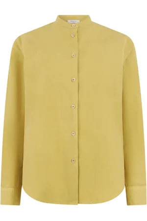 Boglioli Bluser & Skjorter, Dame, Grøn, S, Bomuld, Bomuld Poplin Guru Skjorte