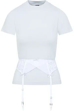 Balenciaga Top, Dame, Hvid, M, Bomuld, Hvid T-shirt til kvinder