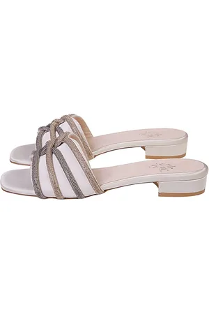 ELEVENTY Sko, Dame, , 39 EU, Satin, Krydsede Strass Satin Sandaler