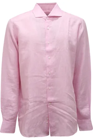 Orian Skjorte, Herre, Lyserød, S, Slim FIT hørskjorte
