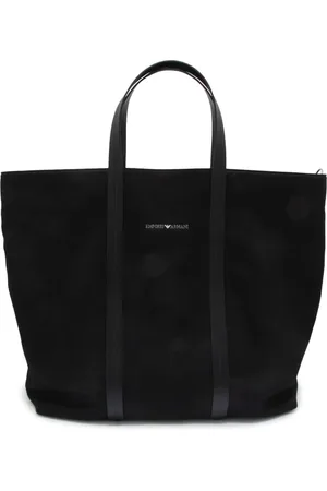 Emporio Armani Taske, Dame, Sort, ONE SIZE, Bomuld, Bomuld Taske med Justerbar Strop