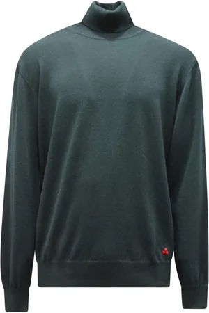 Peuterey Strik, Herre, Grøn, 3XL, Uld, Grøn turtleneck sweater Gorran stil