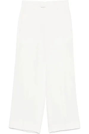 ANN DEMEULEMEESTER Bukser, Dame, Hvid, 2XS, Hvide bukser med lommer og knapper
