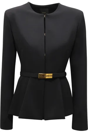 Pinko Jakke, Dame, Sort, XS, Uld, Sort Stretch Crepe Jakke