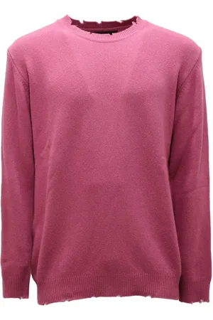 OFFICINA 36 Strik, Herre, Lyserød, XL, Uld, Vintage Sweater Umh123 Made in Italy