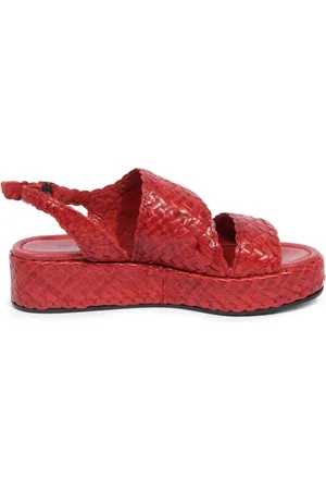 Pon´s quintana Sko, Dame, Rød, 36 EU, Flettede Sandal Forli Cognac Plade
