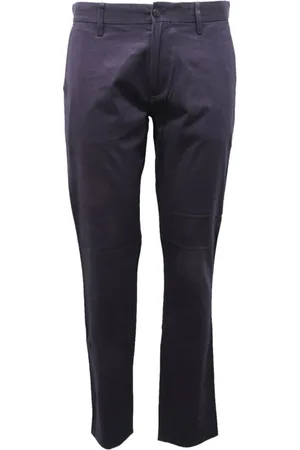 Emporio Armani Bukser, Herre, Blå, M, Bomuld, Marineblå Bomuld Bukser Model 6G1P15