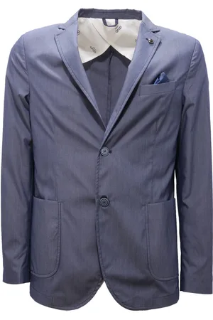 Liu Jo Jakke, Herre, Blå, L, Premium Collection Oxford Jakke med Reversnål