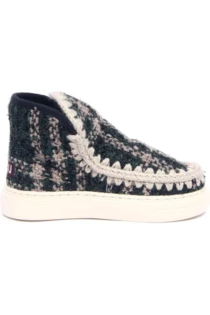 Mou Sko, Dame, Flerfarvet, 36 EU, Uld, Fed Tekstil Eskimo Sneaker Støvler
