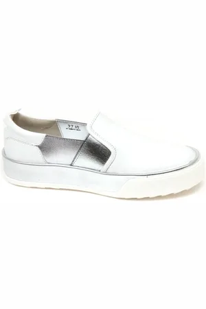 Hogan Sko, Dame, Hvid, 36 EU, Uld, Hvid/Sølv Slip-On Sko Rebel R320