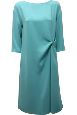 Emporio Armani Kjole, Dame, Blå, S, Elegant kjole med sideslidse