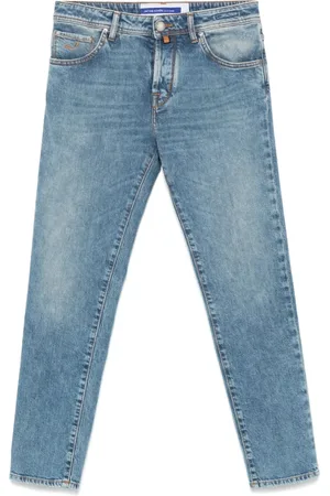 Jacob Cohen Jeans, Herre, Blå, W34, Cerulean Button Fly Jeans