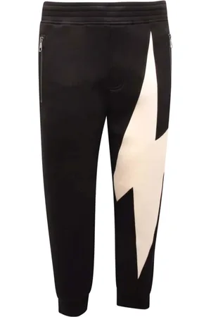 Neil Barrett Bukser, Herre, Sort, M, Tri-Colour Bolt Sweatpants