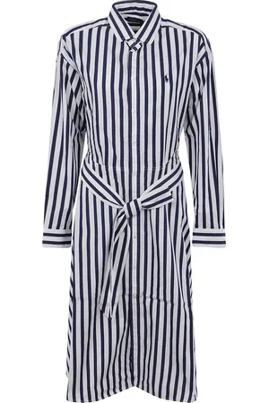 Ralph Lauren Kjole, Dame, Blå, 4XS, Bomuld, Blå Kjole