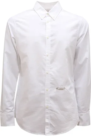 Dsquared2 Skjorte, Herre, Hvid, 2XL, Button-Down Skjorte Lavet i Italien