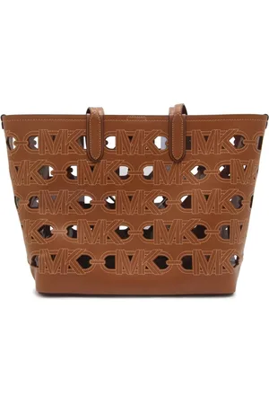 Michael Kors Taske, Dame, Brun, ONE SIZE, Læder, Eliza Læder/Plexi Taske Open Tote